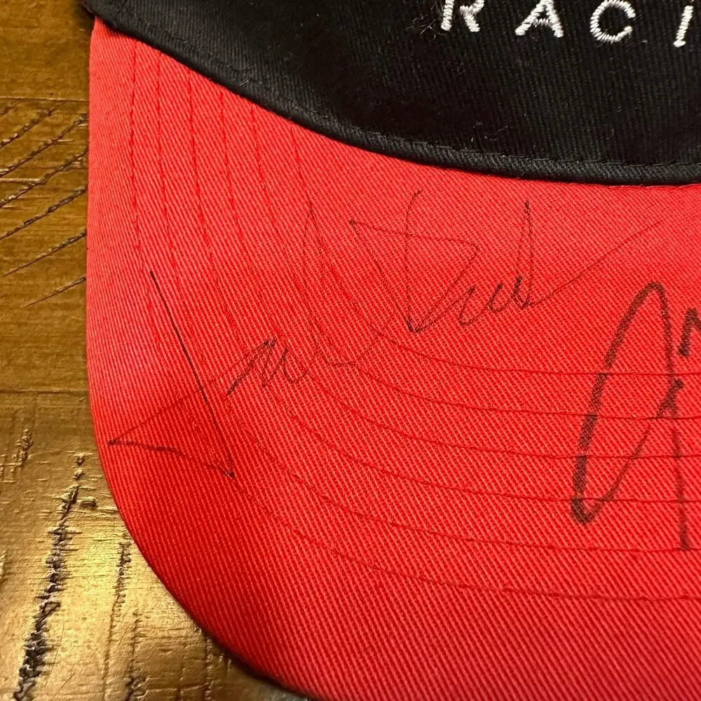 Vintage NASCAR Mighty Auto Parts Racing Autographed Snapback - Big Stitched Logo